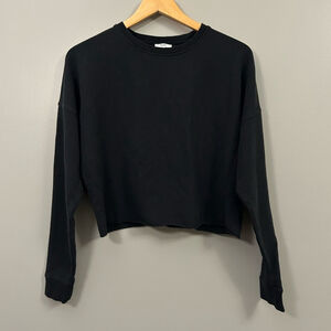 Knix Black Women's Sweatshirt Crop Medium